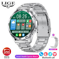 LIGE สมาร์ทวอท์ชกันน้ำอเนกประสงค์สำหรับผู้ชายและผู้หญิงสายรัดข้อมือฟิตเนสกันน้ำระดับโทรผ่านบลูทูธและอัตราการคลื่นหัวใจ