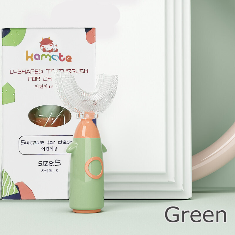Yana Care Kamote Toothbrush for kids Toddler Baby 1 2 3 4 5 8 to 12 Years Old Childrens U-shaped 360 Degrees Kamote Soft Brushing