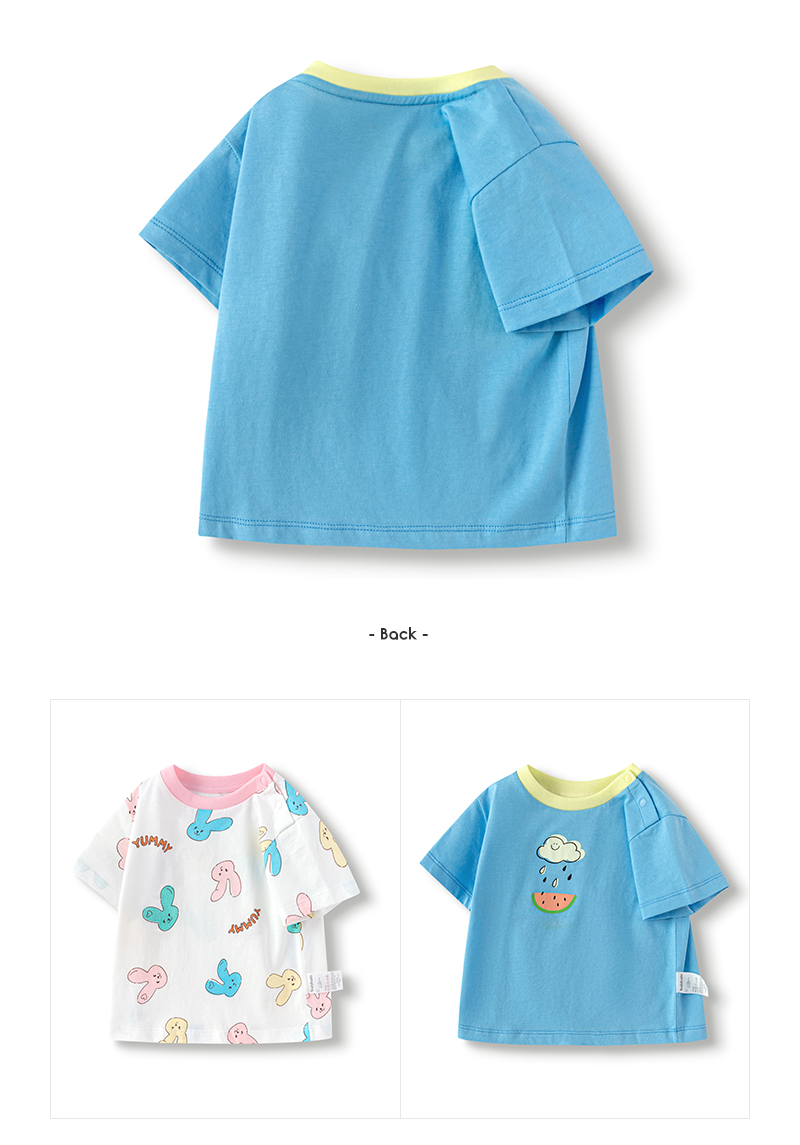 バラバラ ベビーTシャツ 半袖 肌に優しいトップス 男の子 女の子 2025年新作 夏 快適 かわいい