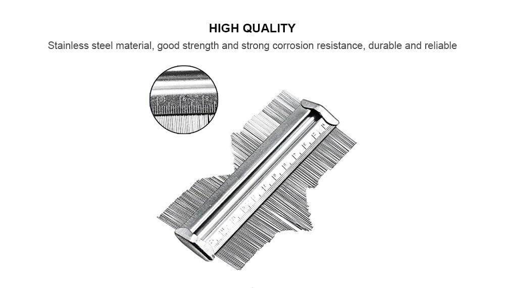 Stainless Steel Contour Profile Gauge Duplicator - Silver 125MM