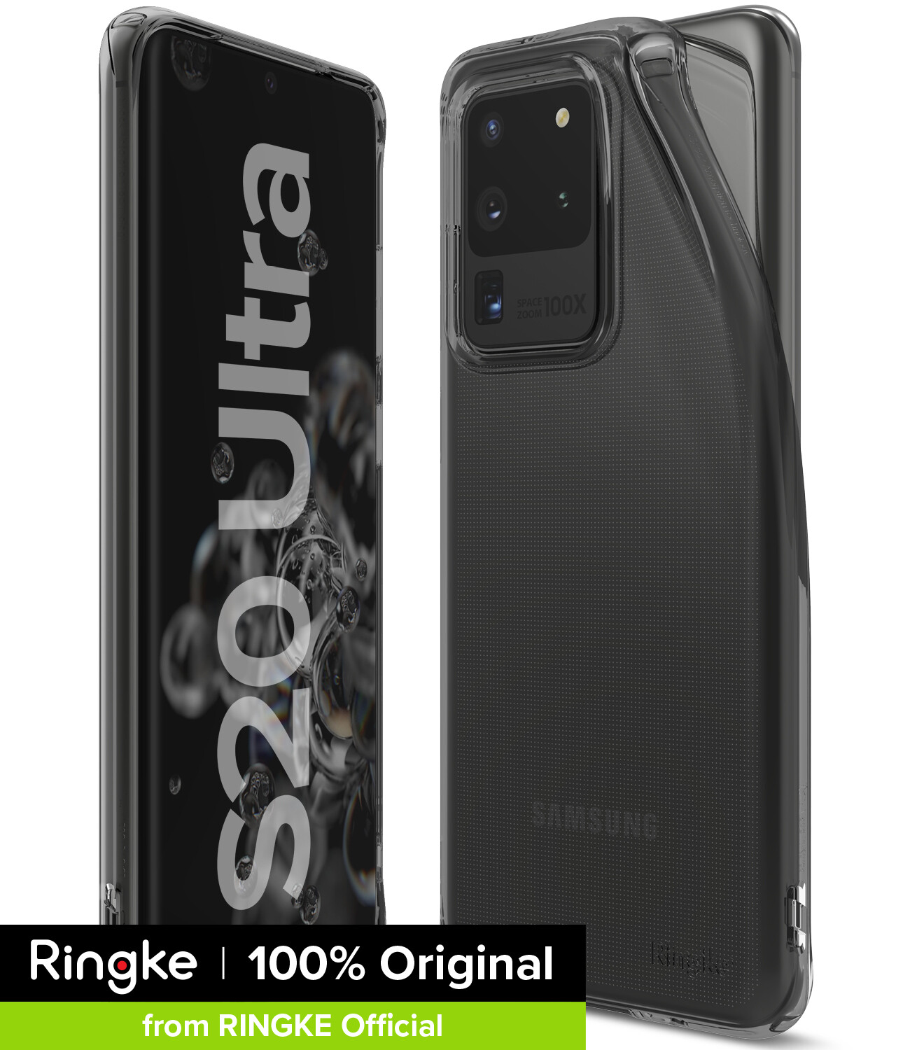 Ringke ốp lưng dành cho galaxy s20 ultra ốp lưng silicon trong suốt chống sốc trong suốt mỏng dẻo toàn bộ nhẹ kèm dây đeo cổ tay