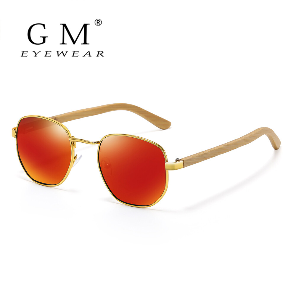 Gm-men and Women's classic bamboo fence, Metal frame, Luxury glasses, for driving, sun protection, UV400 a2232 ราคา 251 บาท*ส่งฟรี
