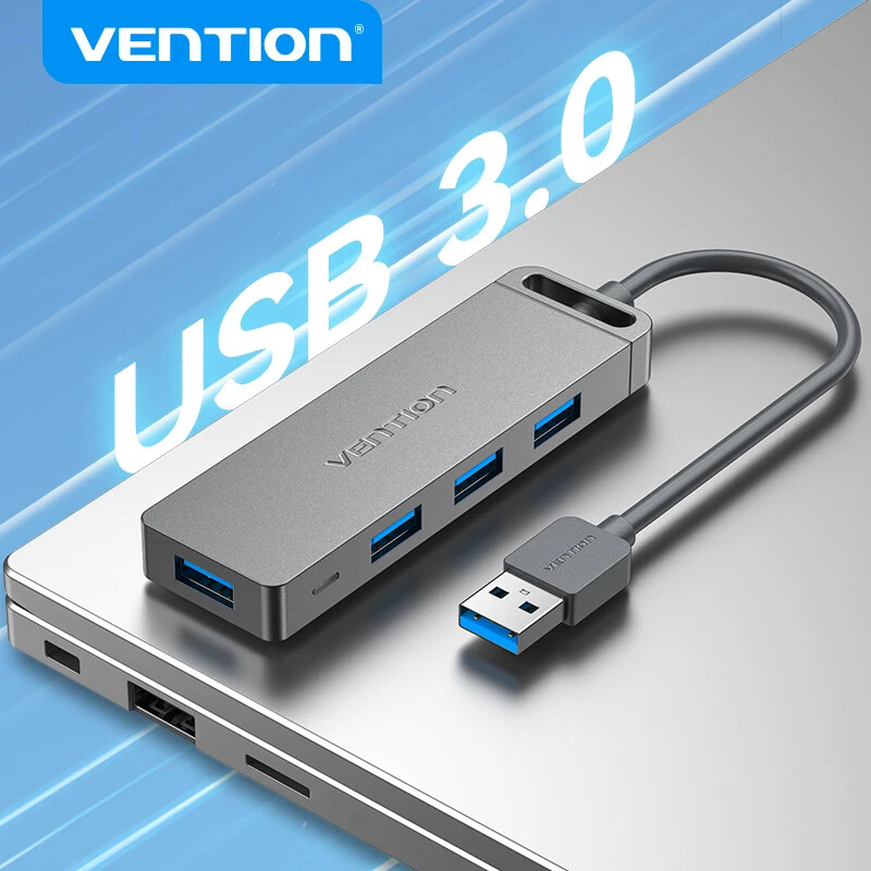 Vention USB 3.0 HUB 4 Port Adapter Multi USB Multiple Splitter High Speed OTG Extension Splitter High Speed For Lenovo Laplop PC Computer Adaptor PC HUB USB 3.0