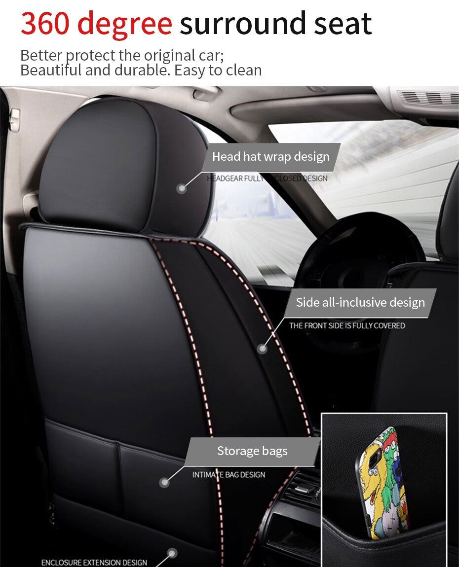 ghế xe hơi sang trọng bao gồm chất liệu da pu đệm bảo vệ ghế bốn mùa phổ 8