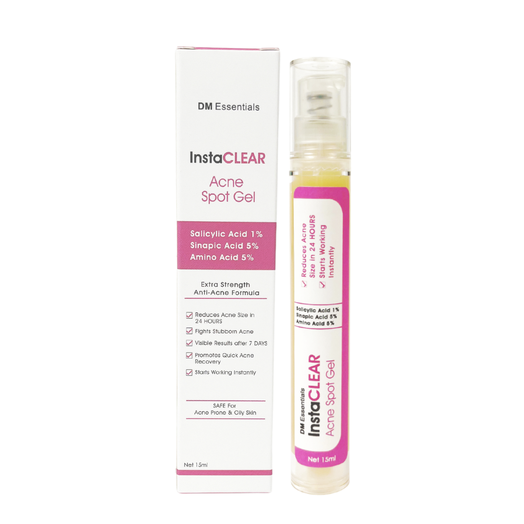 Gambar InstaCLEAR Acne Spot Gel | 24h Jerawat Kecut Shrink Pimple Size Heals Blemish | Anti Acne Remover Treatment | Oily Sensitive Skin