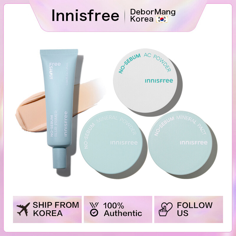 Phấn phủ innisfree no-sebum mineral powder 5g | no-sebum ac powder 5g | no-sebum mineral pact 8.5g | no-sebum blur primer 25ml