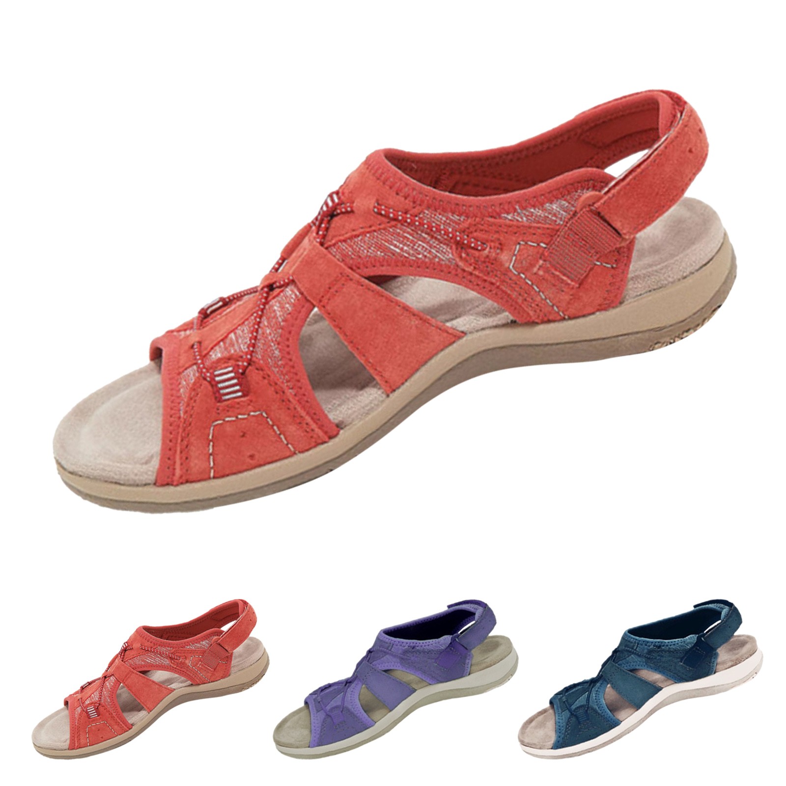Customize The Latest Pu Retro Fashion Solid Color Quality Sandals And Flat  Shoes For Female Sandals with Arch Support for Women Summer Women Sandals  Size 12w with Heels | Lazada