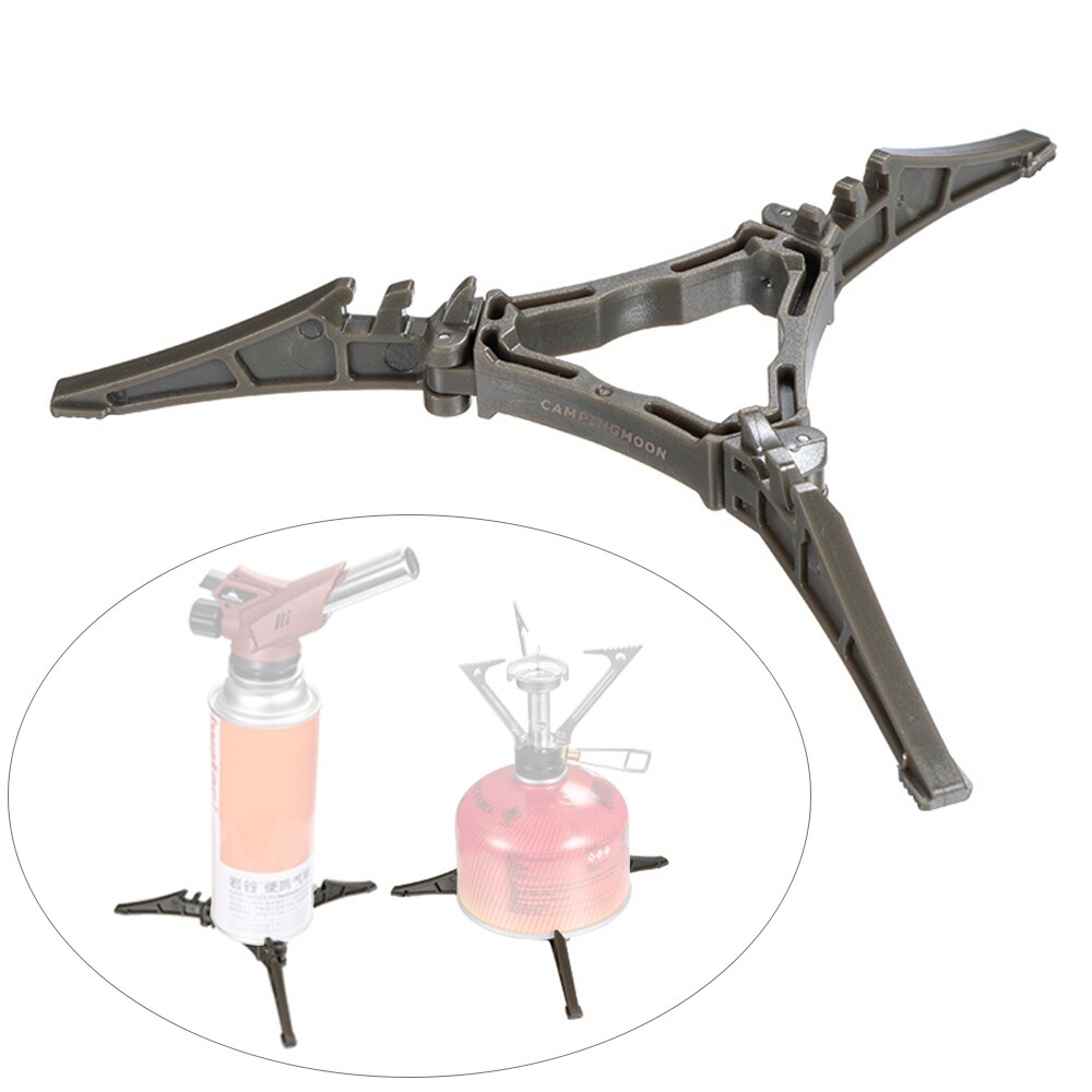 Gambar Foldable Flat Gas Tank Bracket Long Bottle Cartridge Stand Tripod Gas Canister Stand Camping Cookware Equipment