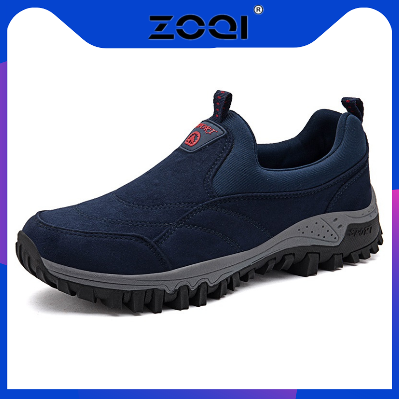Giày Đi Bộ ZOQI Cho Nam Thời Trang Đi Rong Giày Giày Lười Đi Chơi, Giày Thường Ngày Cho Người Trung Niên Và Người Già Cỡ Lớn Đi Bộ Đường Dài Giày