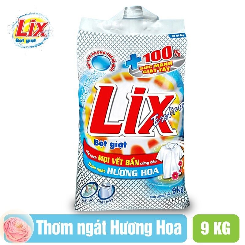 Bột giặt LIX Extra Hương hoa 9KG 2