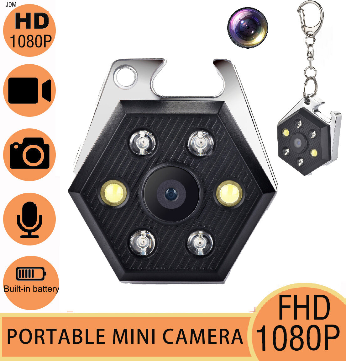 JDM máy ảnh mini máy ảnh thể thao với đèn pin nhìn trong đêm SOS một món