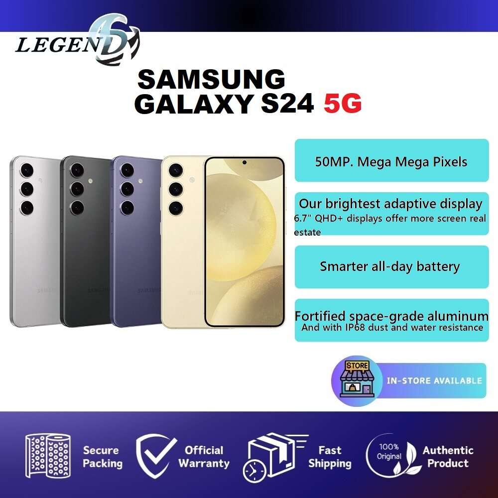 Samsung Galaxy S24 5G (8GB+256GB | 8GB+512GB) Original Smartphone Galaxy AI | 6.2" 120Hz AMOLED | IP68 MY Set