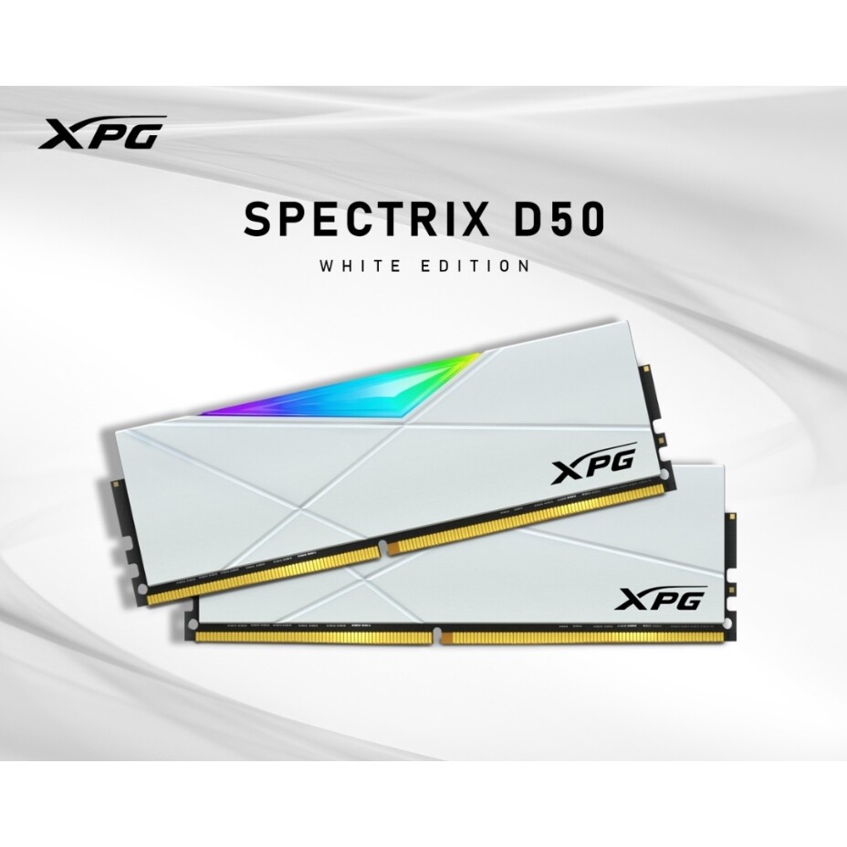 XPG Spectrix D50 White RGB (3000MHz/3200MHz/3600MHz) DDR4 Ram Kit
