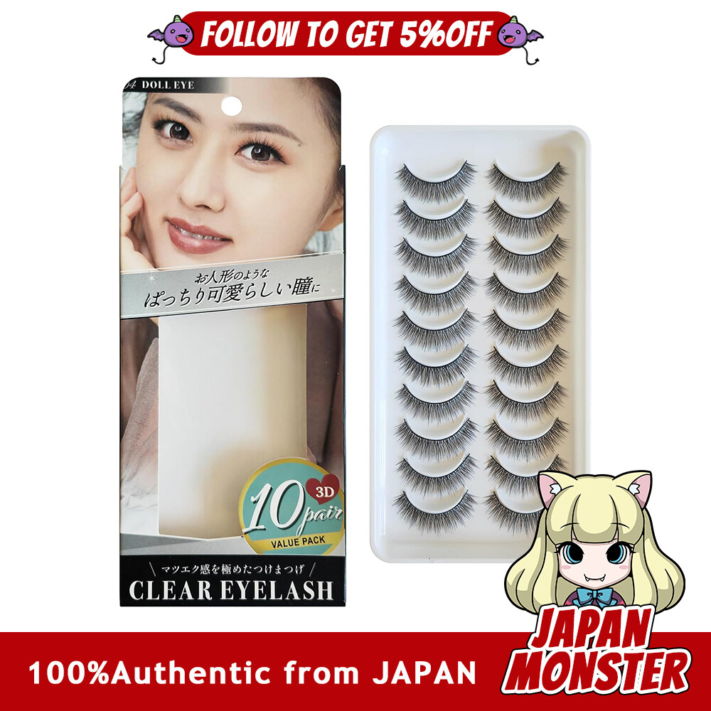 Cleareyelash False Eyelashes Doll Eye Eyelash Extensions Large Capacity 10 Pairs Doll Type Japan