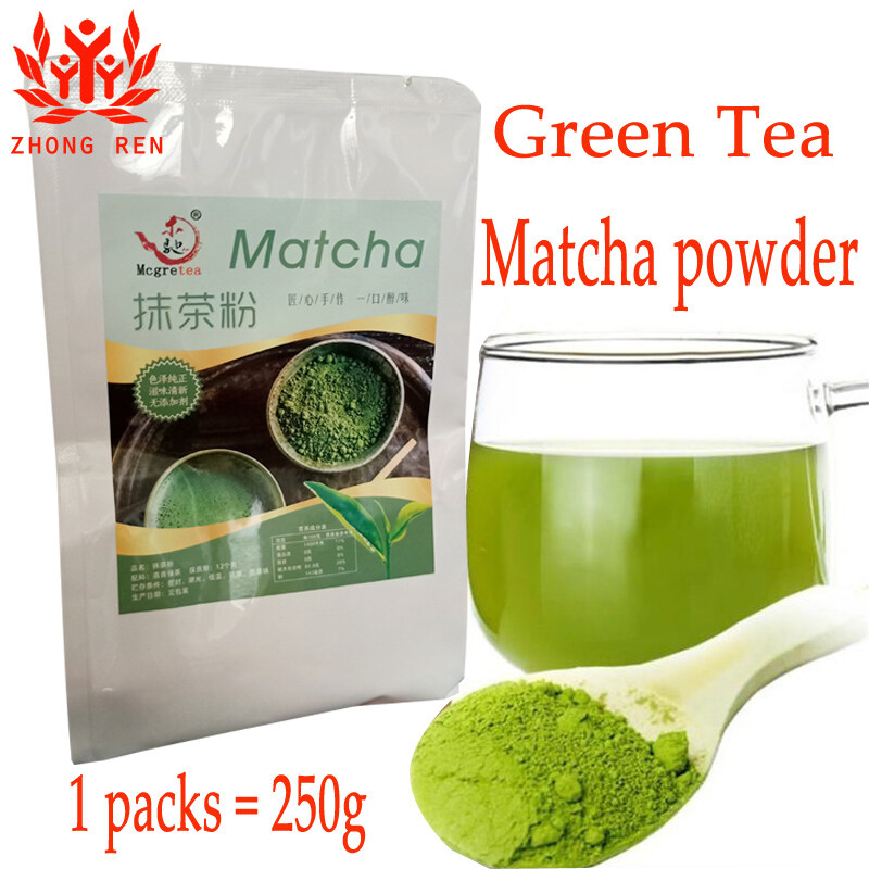 Gambar ? ??? 250 ? ??? ?? ?? Teh Matcha Serbuk 250G Hijau Serbuk Teh Semulajadi Berkualiti Tinggi Teh Organik teh Hijau Teh Hijau Trà Xanh