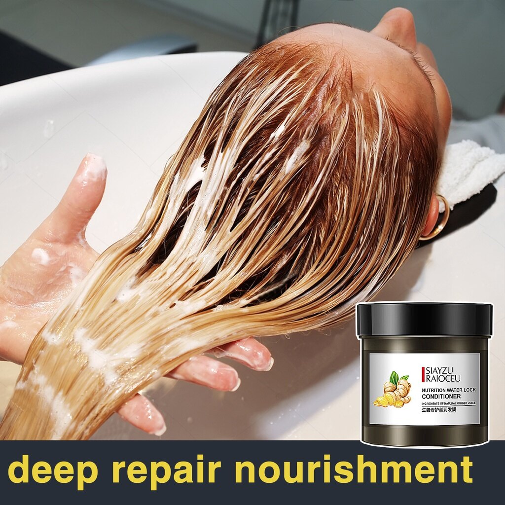 Gambar Ginger Hair Mask Hair Fall Shampoo Hair Care Set 500ml Anti Hair Loss Shampoo Repair Damaged Hair Hair Growth