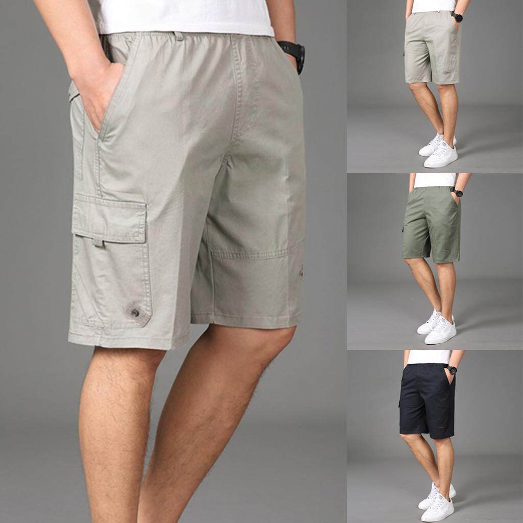 mens cargo shorts with elastic waistband