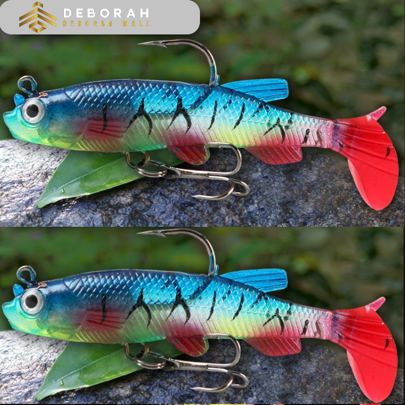 Mồi câu mềm bộ mồi bơi 7.5cm 12g mồi wobblers câu cá cao su nhân tạo mồi cho cá chó cá vược mồi câu