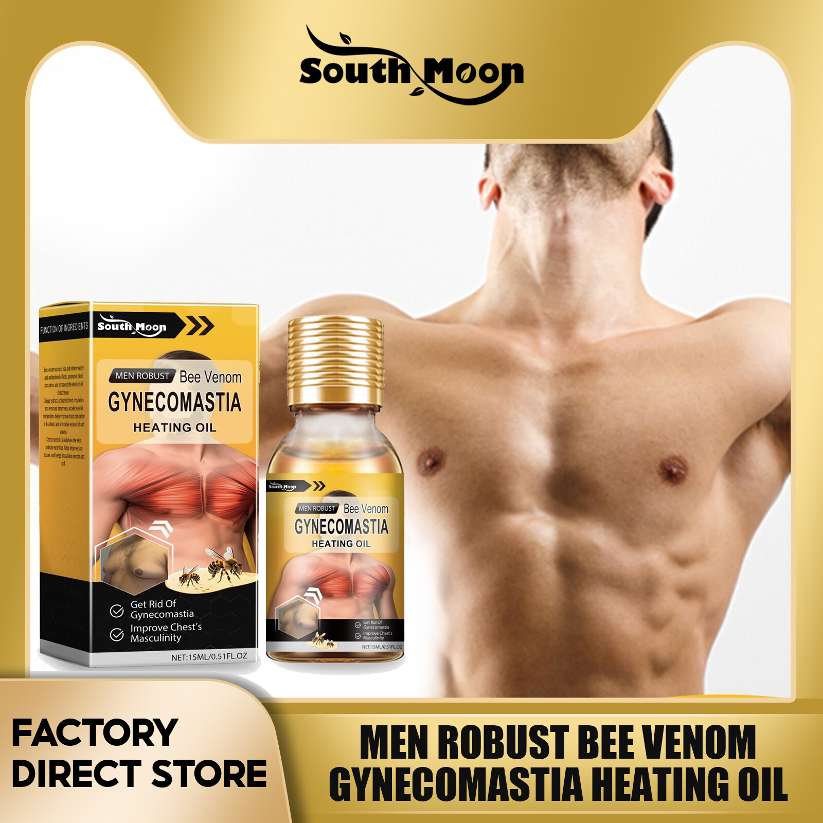  Nam mặt trăng nọc ong dầu gynecomastia người đàn ông vú làm săn chắc massage dầu sưởi ấm tăng cường cơ bắp gynecomastia thắt chặt loại bỏ ngực bụng người đàn ông ong gynecomastia dầu sưởi ấm vú định hình vú công ty massage huyết thanh vú thắt chặt chăm só 