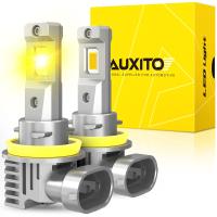 AUXITO 2Pcs 72W 16000LM H11/H8/H16 LED Fog Light Bulbs 3000K Amber Yellow 600% Brightness Headlight For Car  Replacement 12v