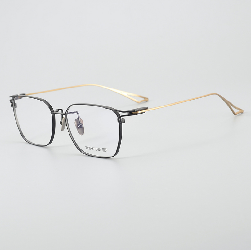 Pure Titanium Eyeglasses Frame Vintage Men Optical Eyewear Replaceable Lens Retro Glasses Women Spectacle