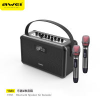 ลำโพงคาราโอเกะบลูทูธ Awei 100W พร้อมไมโครโฟน 2 ตัว ลำโพงไร้สาย