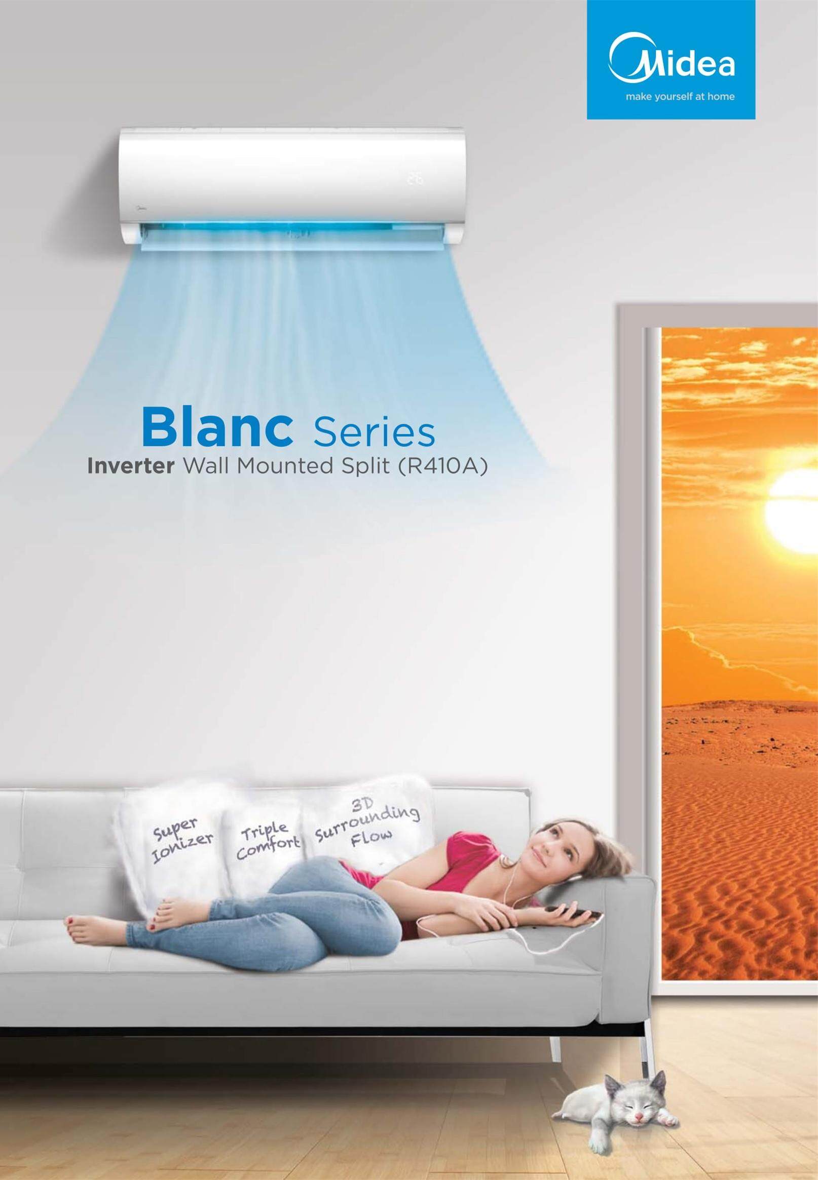 Midea 1.5HP R410A Inverter Ionizer Air Conditioner MSMA12CRDN1 Seng Huat