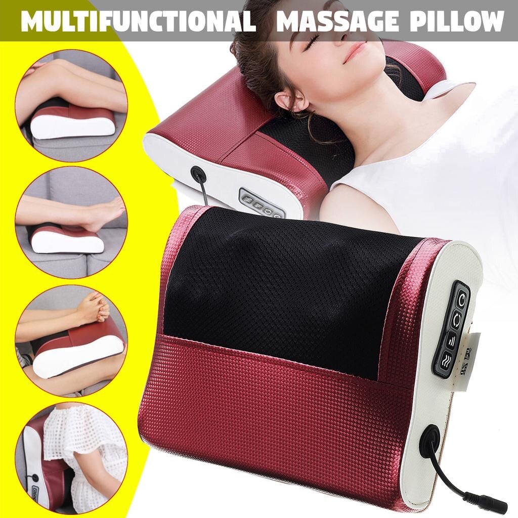 Gambar 2022 Neck Massage Shoulder cervical massage pillow Relax Cushion  Neck Shoulder Cervical Back Waist Body Massage Pillow ?? ?? ??