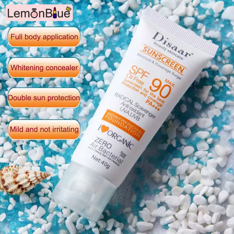 Gambar LemonBlue Sunblock Whiten Cream Waterproof Long Lasting Face Body Skin SPF90 Sunscreen