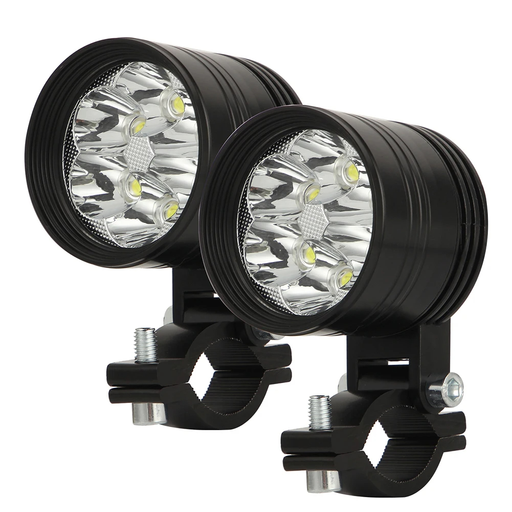 Ekleva 2pcs 60w led làm việc đèn pha cho xe máy phổ moto spotlight led đèn pha xe máy phụ 12v 24v đèn pha xe hơi