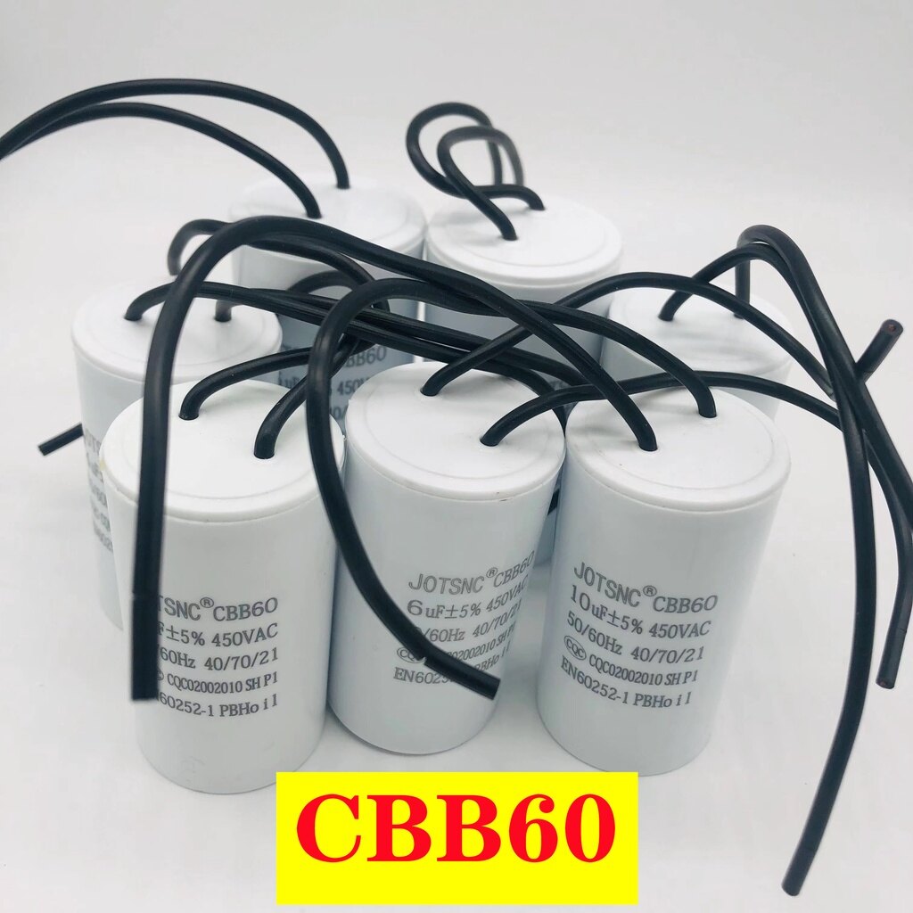Tụ chạy động cơ 450v cbb60 3uf4uf5uf 6uf 8uf 10uf 12uf 15uf 16uf 18uf 20uf tụ điện máy nước máy sấy