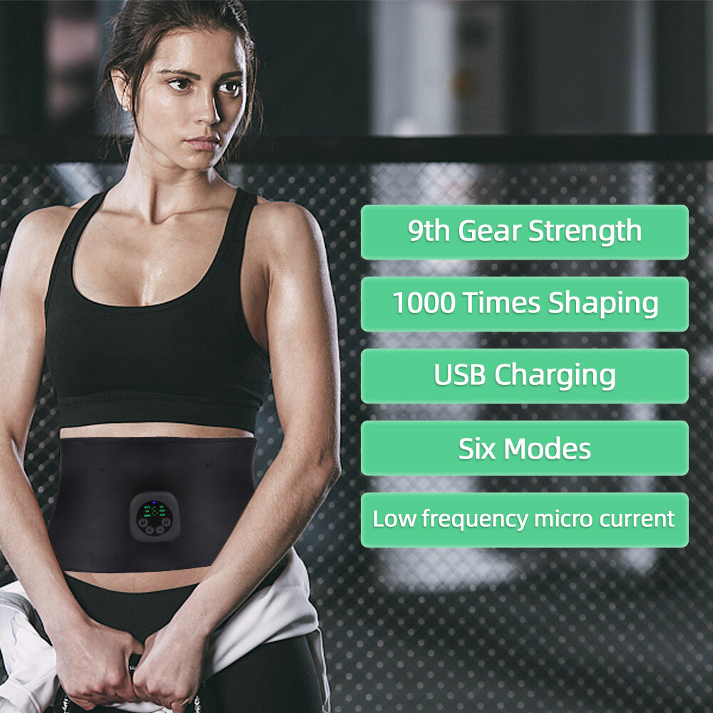 EMS Đai Giảm Béo Cơ Bụng Chạy Điện Đai Thắt Lưng Máy Kích Thích Cơ Bụng Thông Minh Máy Tập Cơ Bụng Giảm Cân Đốt Mỡ Tập Thể Dục