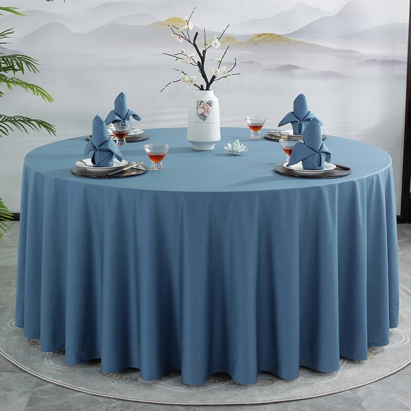 Gambar Upscale hotel Chinese restaurant big round table cloth tablecloth restaurant table cloth square club circular cloth art thickening