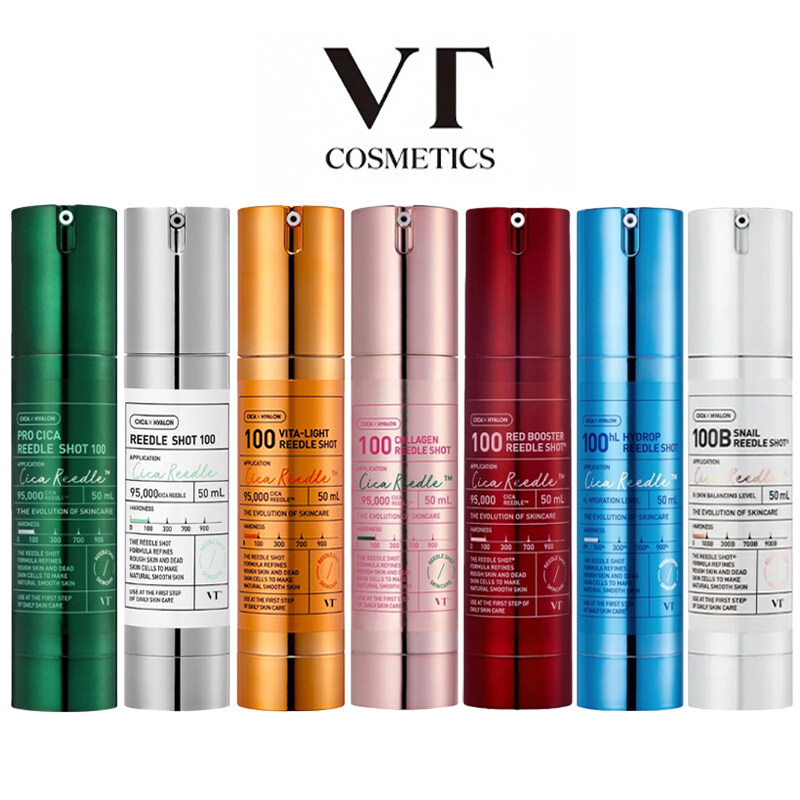 [100% Original] VT Reedle Shot Serum 100/300/700 | Pro Cica | Collagen | Vita Light | Hydrop | Red Booster | Snail | PDRN | Reedle Shot Elasticity care, Anti-Aging, Skin Turn-Over Improvement, Skin Booster VT Cosmetics