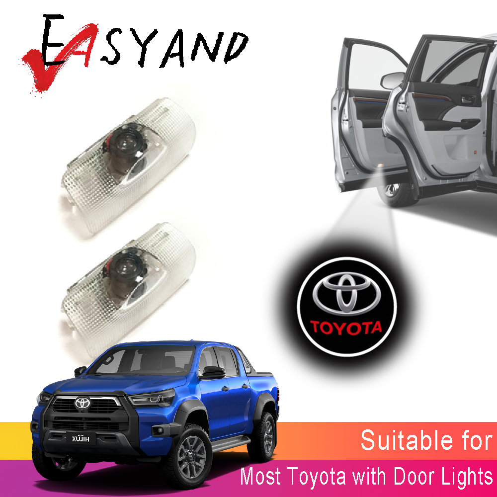 2pcs LED Car Door Welcome Light for Toyota Altis Camry Estima TRD Hilux Innova HD Logo Laser Projector Original Replacement Car Interior Lamp ราคา 259 บาท*ส่งฟรี