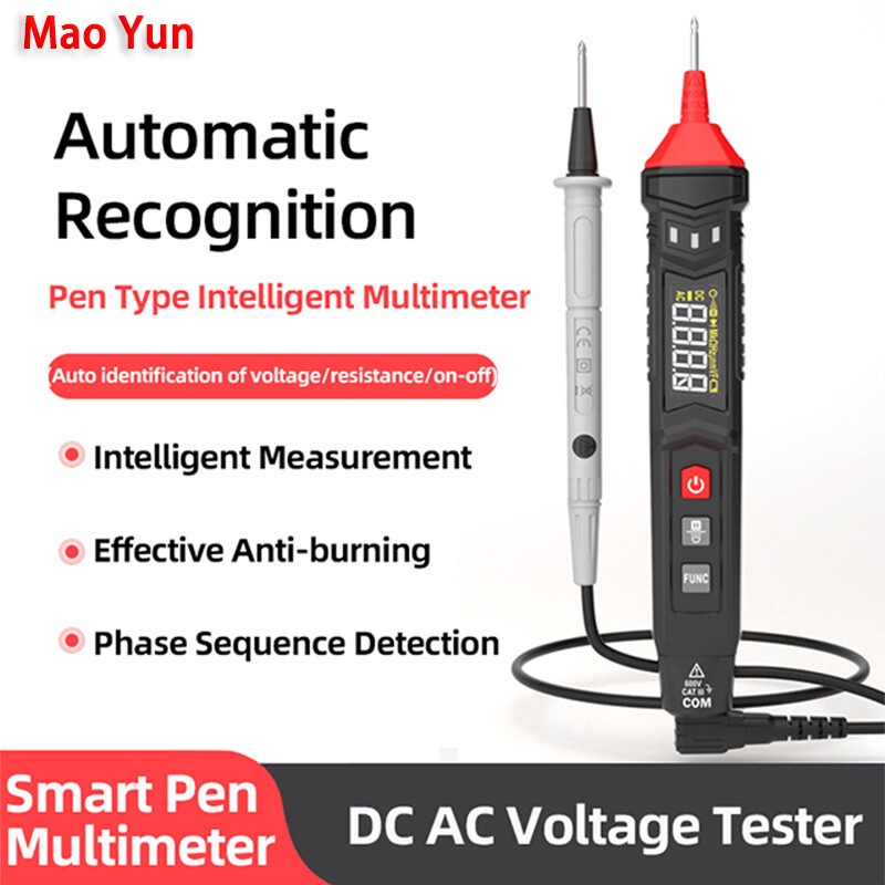 Đồng hồ vạn năng dạng bút kỹ thuật số ht121 thiết bị kiểm tra điện áp xoay chiều dc thông minh vôn kế đồng hồ đo đa năng true rms điện dung điện trở phạm vi tự động