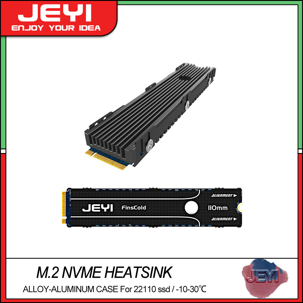 Jeyi 22110 ssd tản nhiệt m.2 nvme tản nhiệt hợp kim nhôm ps5 m.2 pcie ổ ssd sata hiệu quả tản nhiệt với silicone nhiệt pad