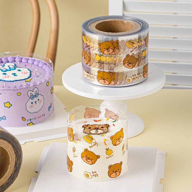 Gambar Kitchen Bakeware Acetate Film For Cake Decor Transparent Cake Surround Film Mousse Cake Sheets Surrounding Edge DIY Cake Collar