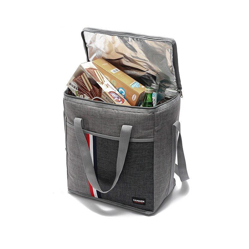 Gambar Simplicity Thermal Lunch Bag Insulated Picnic Bento Tote Travel Outing Fruit Drink Food Fresh Student Waterproof Cooler Handbag