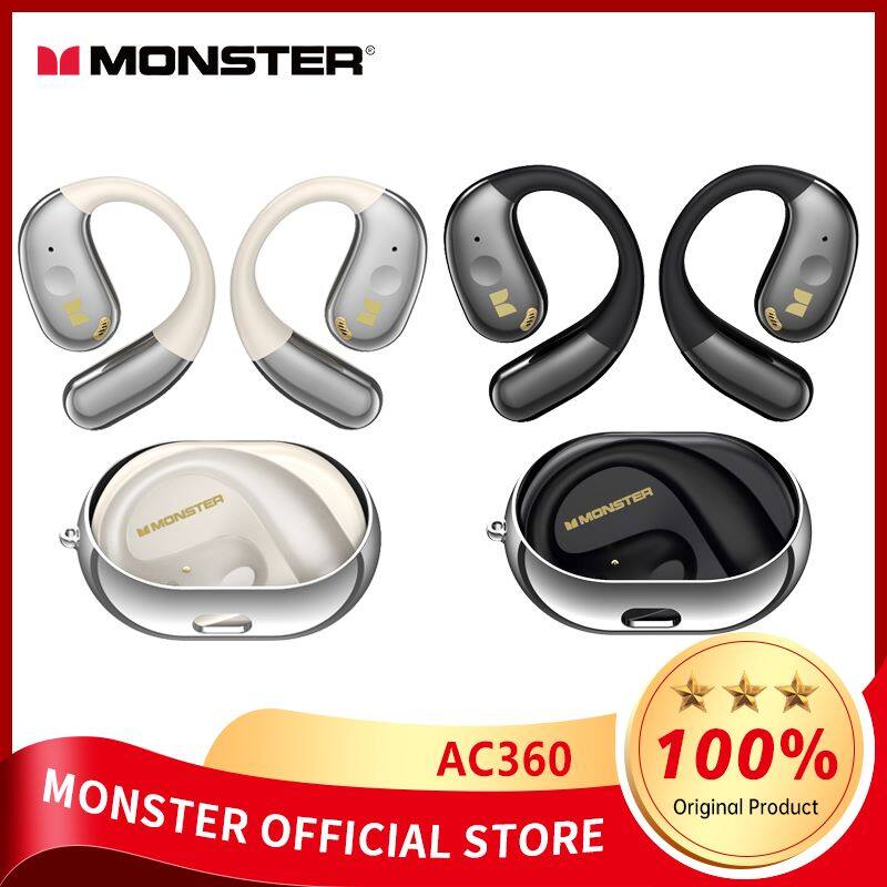 Monster Open Ear Headphone AC360 TWS Wireless Earbuds HiFi Sounds OWS Bluetooth 5.4 Earphones IPX5 Waterproof Bluetooth Headphone HD Calls