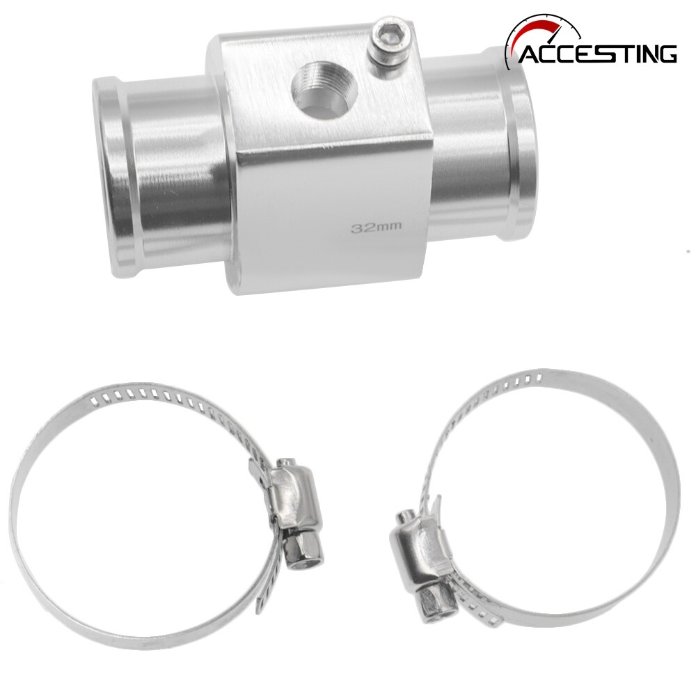 32mm Silver Water Temperature Gauge Radiator Temperature Connector Sensor 1/8 NPT Hose Adapter ราคา 182 บาท*ส่งฟรี