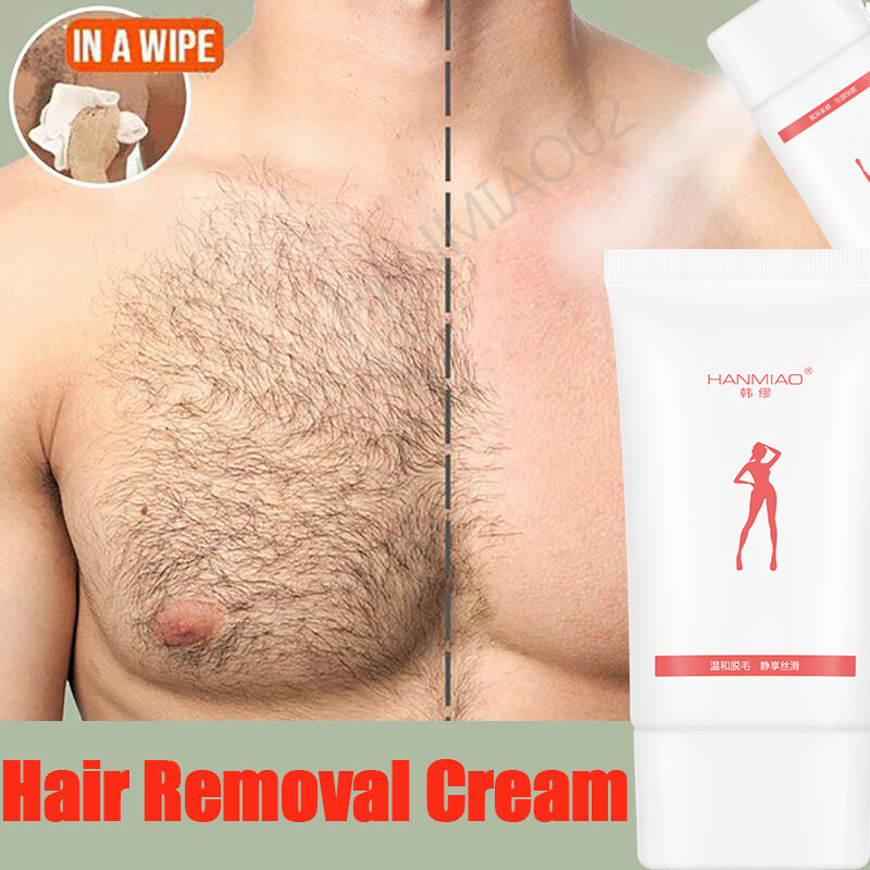 Gambar Body hair removal cream 60ml for men and women depilatory cream remove leg hair and whole body hair removal cream non permanent underarm and arm depilation mousse