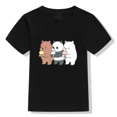 We Bare Bears Print Kids T Shirts Cute Cartoon Girls Boys Short Sleeve 2021 Summer Unisex Casual Tops Tee (5)