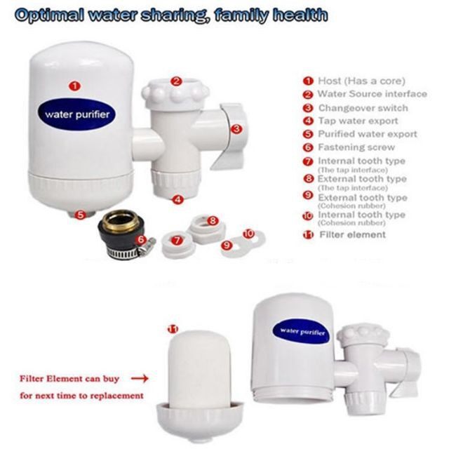 Gambar Kitchen Tap Water Filter Ceramic Water Purifier water filter faucet tap water filter tap head tap water filter water tap purifier filter