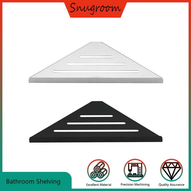 Snugroom Stainless Steel Drilled/Self-Adhesive Triangle Storage RackWall Mounted Bathroom Shelving ราคา 262 บาท*ส่งฟรี