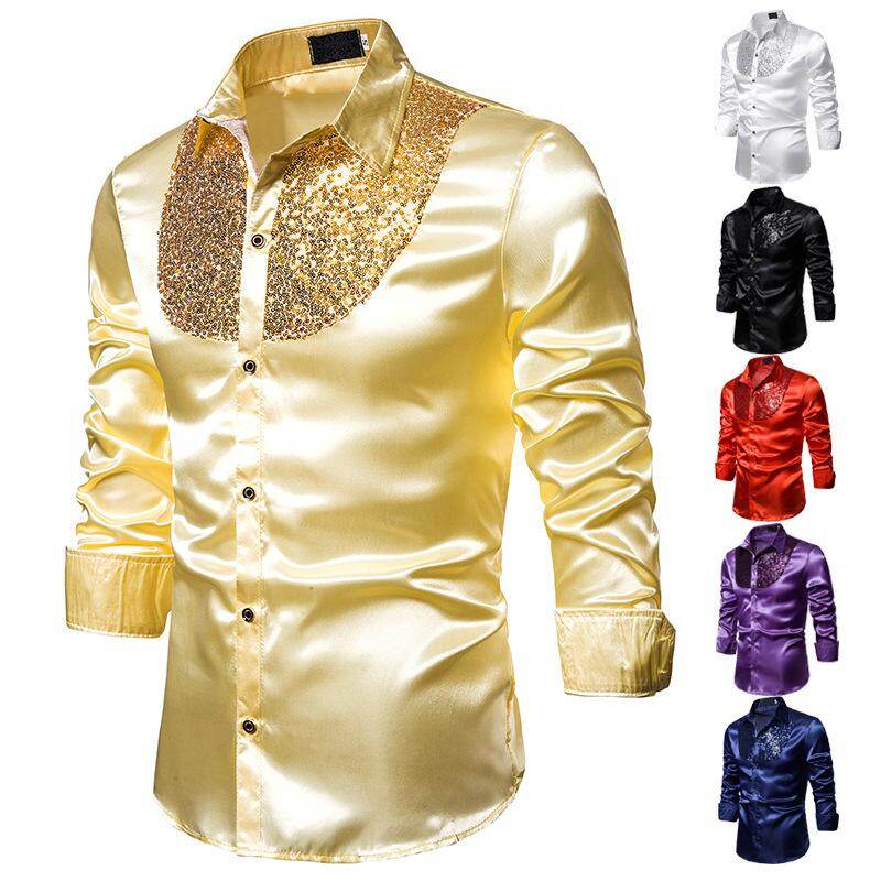 mens sequin dress shirt