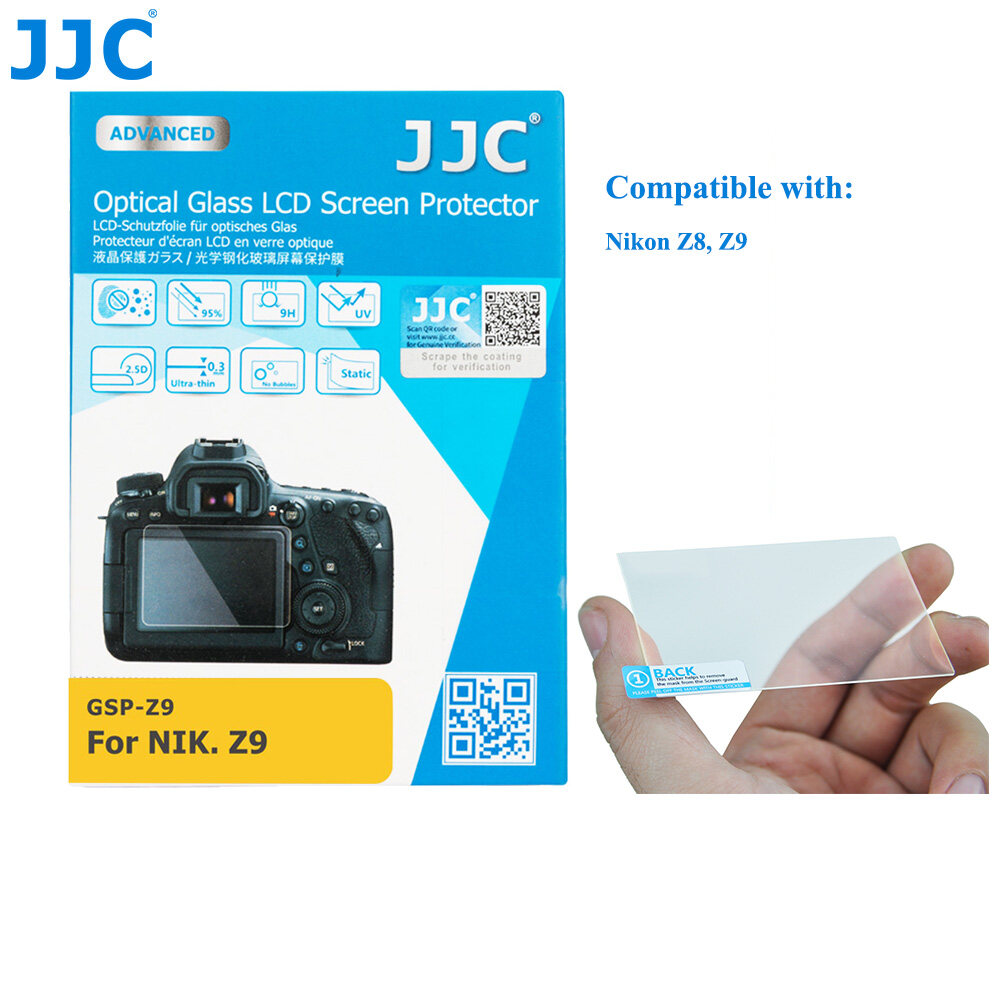 JJC kính cường lực miếng dán bảo vệ màn hình LCD cho máy ảnh Nikon Z9 Z9 Z8 chống trầy xước HD trong