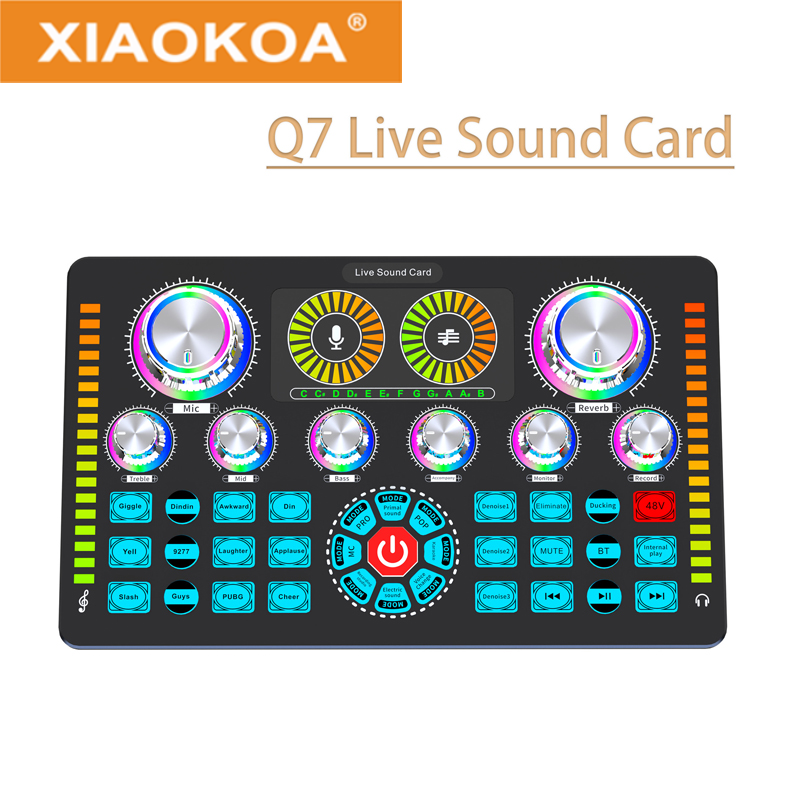 XIAOKOA Audio Interface Podcast Equipment Caster All In One Portable Podcast Production Studio With Premium Mic Preamp For Podcast Recording, Streaming, Youtube ราคา 1,190 บาท*ส่งฟรี
