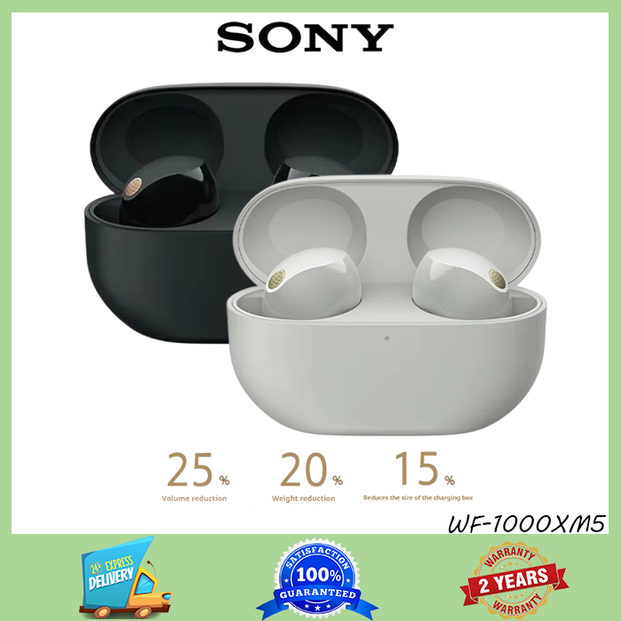 หูฟังบลูทูธไร้สาย หูฟัง TWS ตัดเสียงรบกวน Sony หูฟังไร้สาย WF-1000XM5 พร้อมอุปกรณ์เสียงบลูทูธ 100% พร้อมระบบตัดเสียงรบกวนความละเอียดสูง LDAC SBC การเชื่อมต่อคู่ IPX4 Original 5.3 ราคา 14,440 บาท*ส่งฟรี