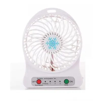 FEI SHANG Office Supplies Convenience Outdoor Student Gift Activities Electric Fan LED Light Air Cooler Mini Desk USB Battery Fan Portable Fan (3)